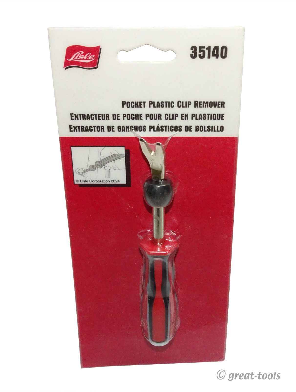 POCKET PLASTIC CLIP REMOVER – mini clip popper – pry bar – Lisle Tools #35140
