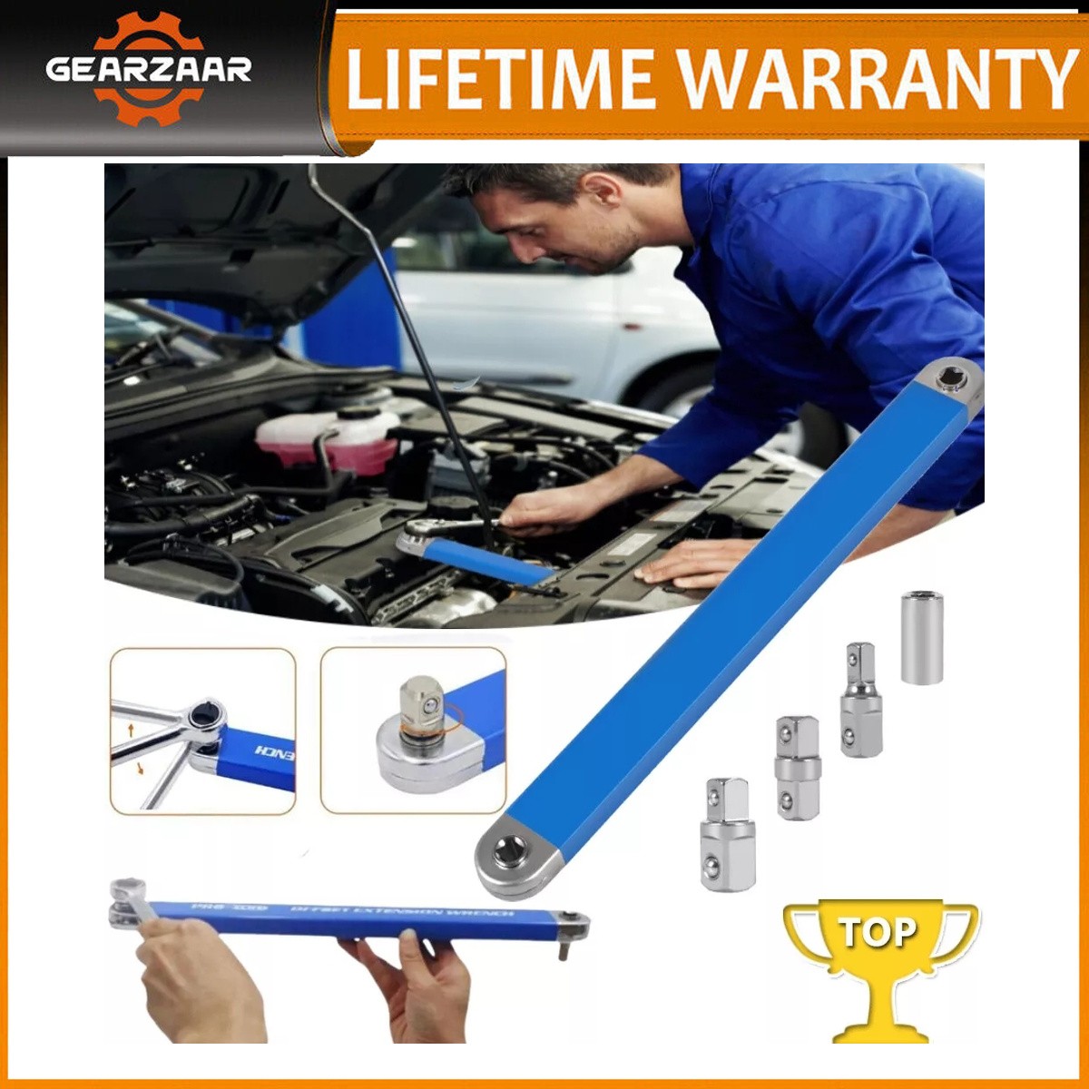 offset extension wrench extender adapter new extension wrench set