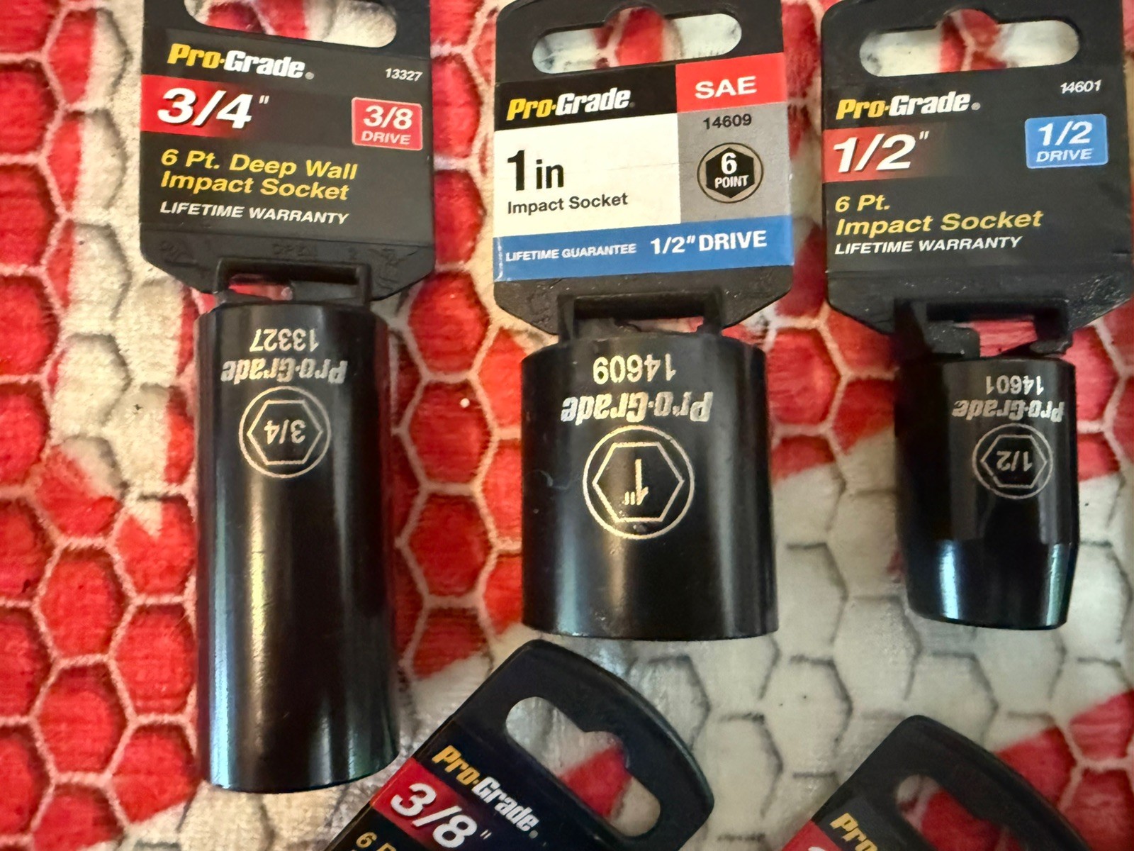 3/8 inch drive impact socket 8 total ***NEW W/TAGS*** 6 point SAE mixed sizes