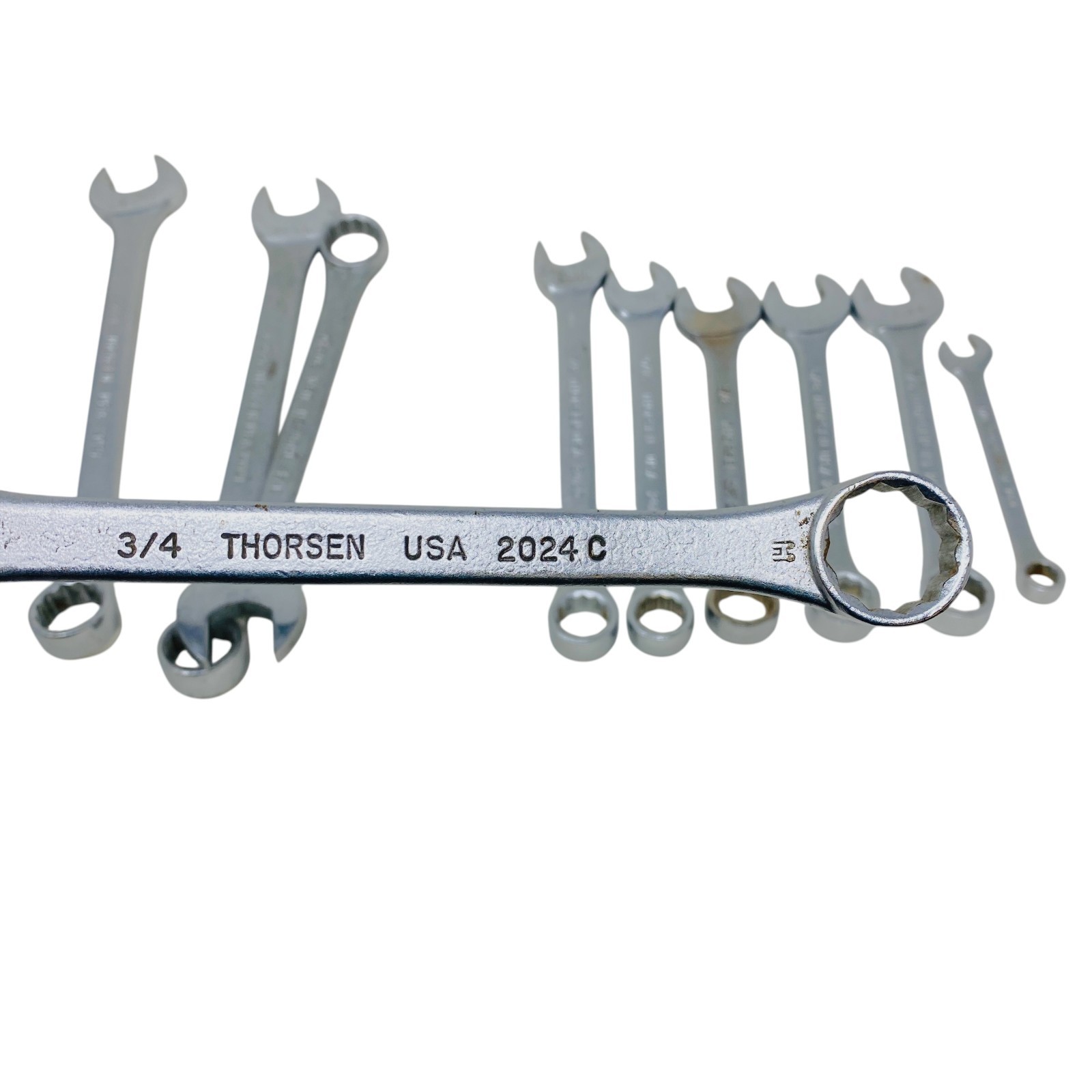 Thorsen USA Combination Wrench Lot SAE Mechanics Hand Tools Set, 10 Pcs