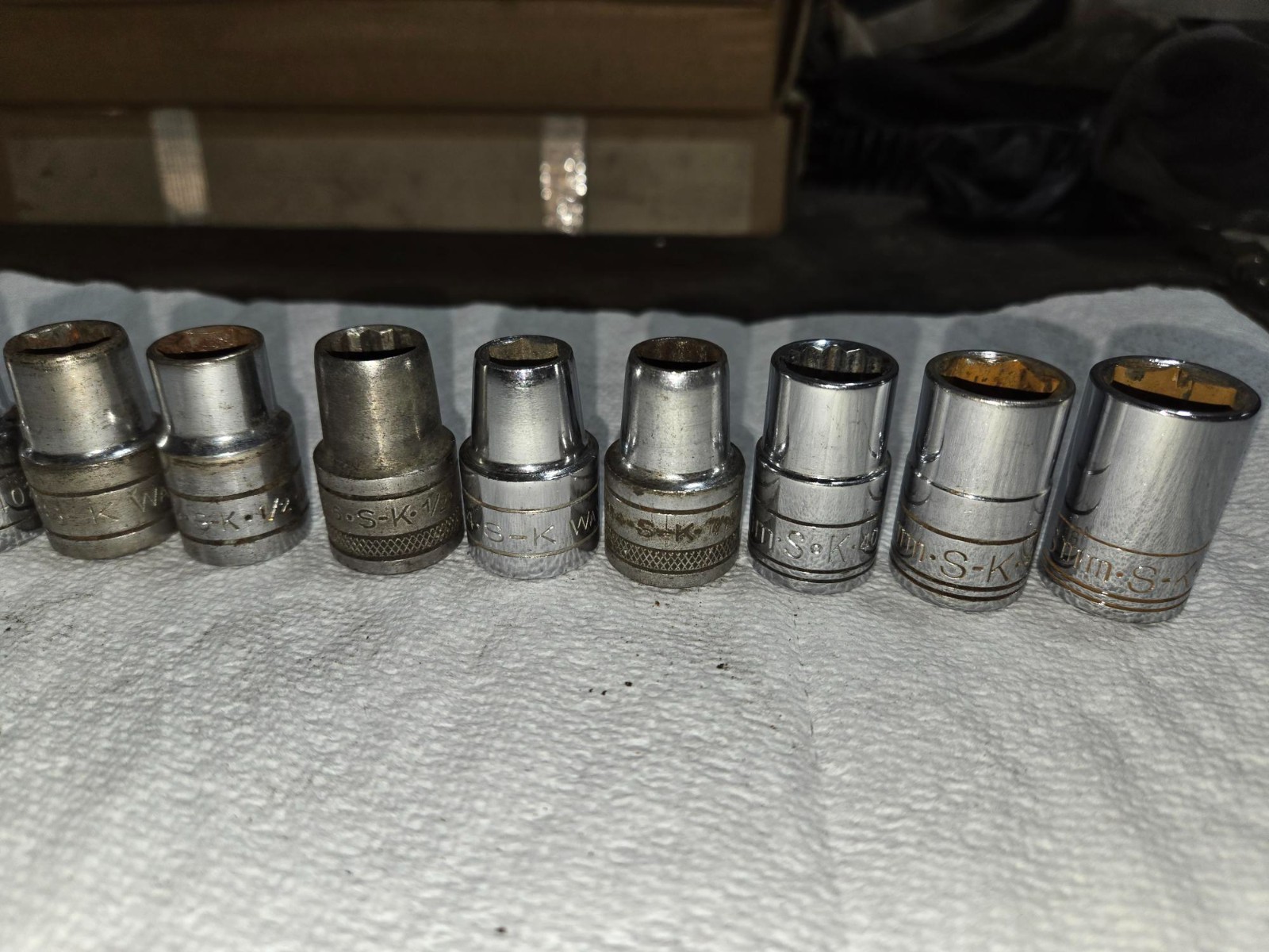 SK Socket Lot Standard & Metric 12 pieces