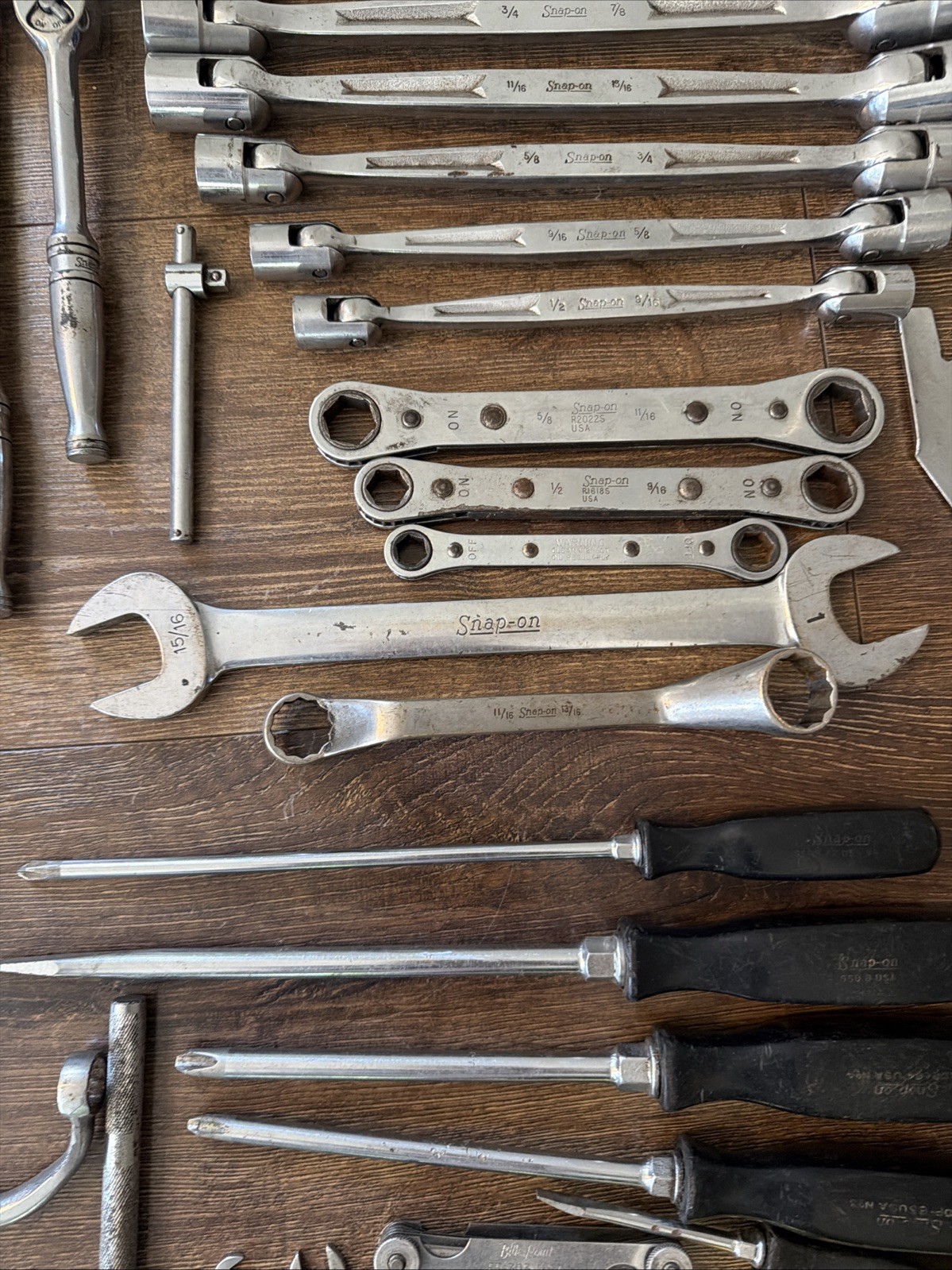 Large Snap On Mac Craftsman Tool Lot, Wrench’s screwdrivers Ratchet Flex Head