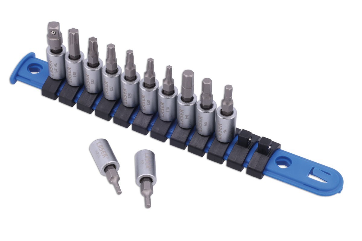 Laser Tools 9423 Off-Line 1/4″D Bit Socket 12 Piece Set