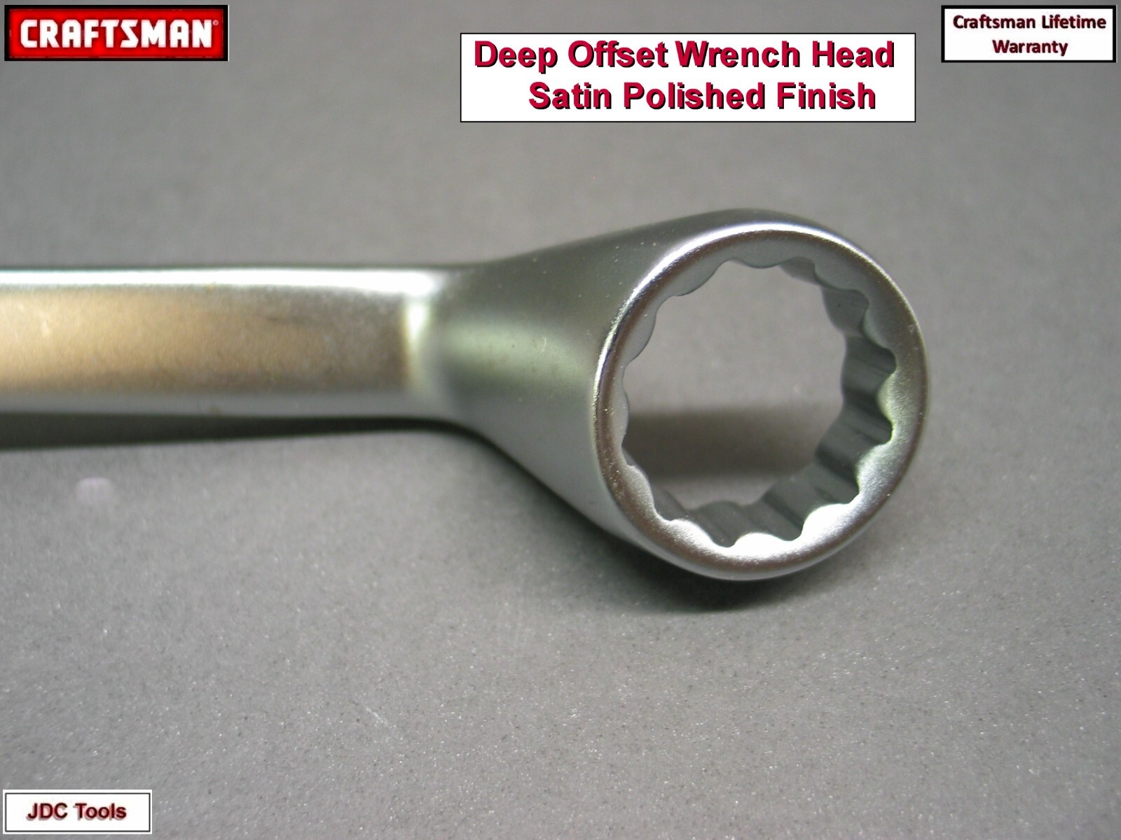 CRAFTSMAN TOOLS 5 pc Deep Offset Metric MM Satin Polished Box End Wrench Set