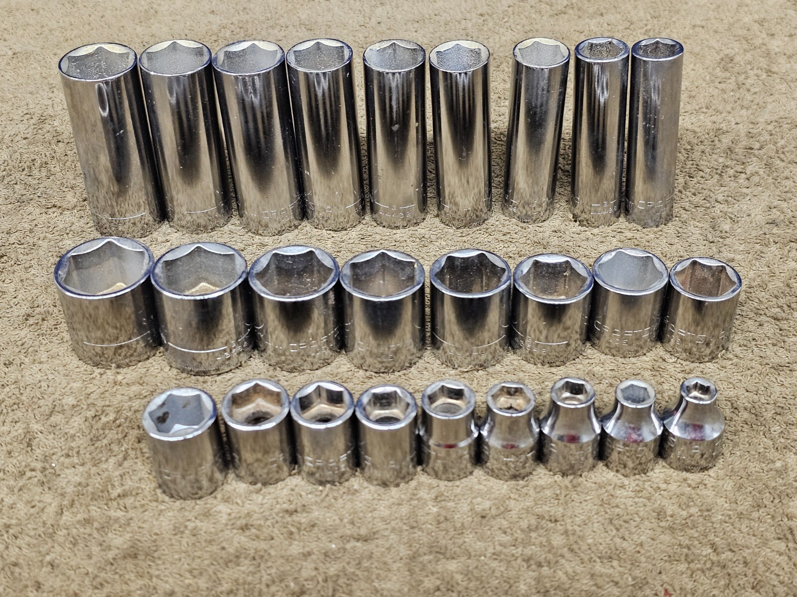Craftsman G Deep Well Socket Set 3/8 Drive 6Pt Metric 19 18 17 15 14 12 10mm USA