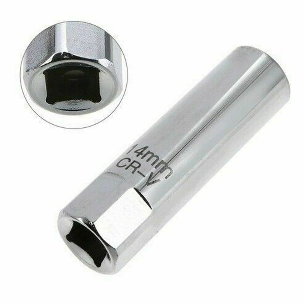 14mm Car Spark Plug Socket Wrench 12 Point Thin Wall 3/8″ Drive Sleeve Magnetic~