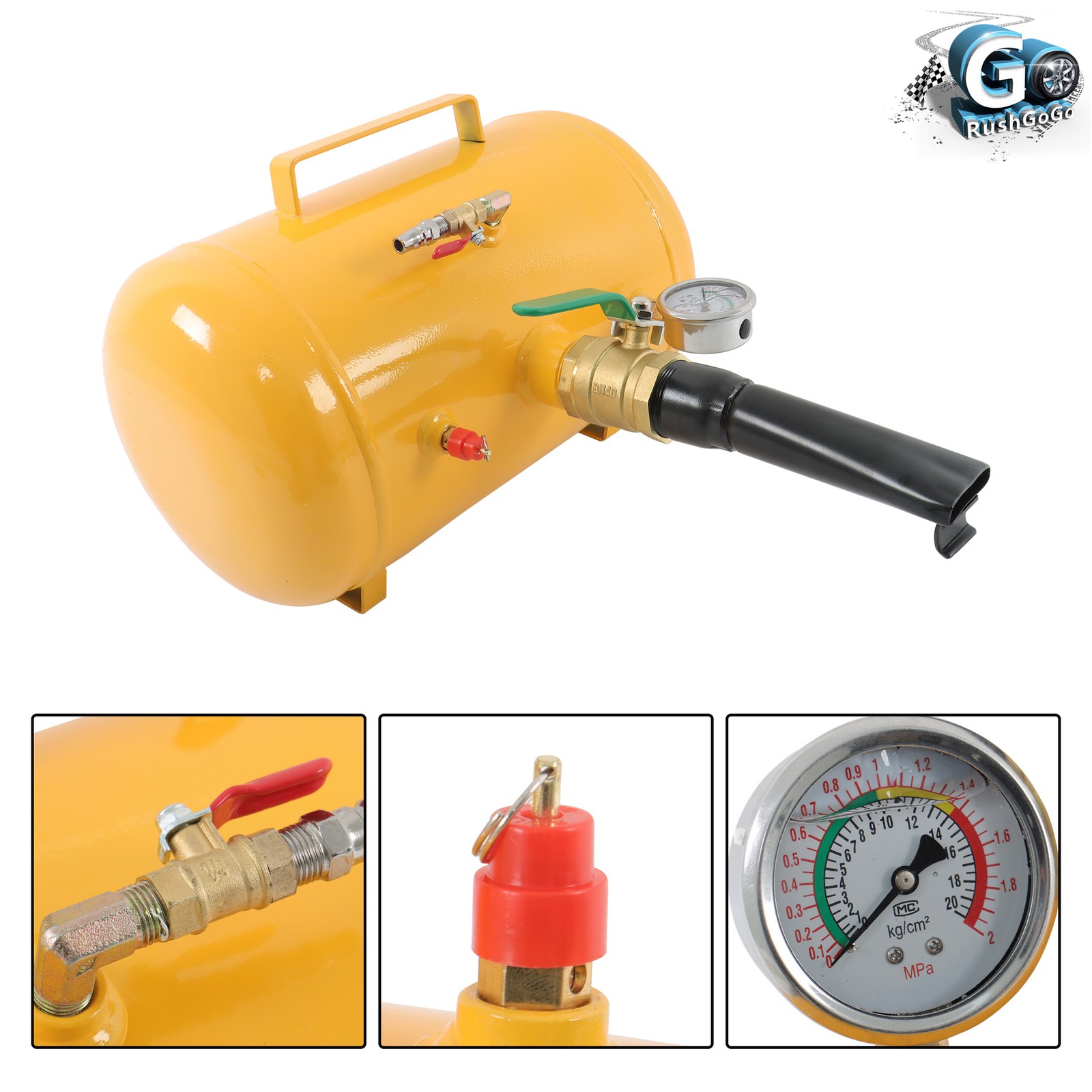 For 5 Gallons Heavy Duty Air Tire Bead Seater Blaster Seating Tool Yellow