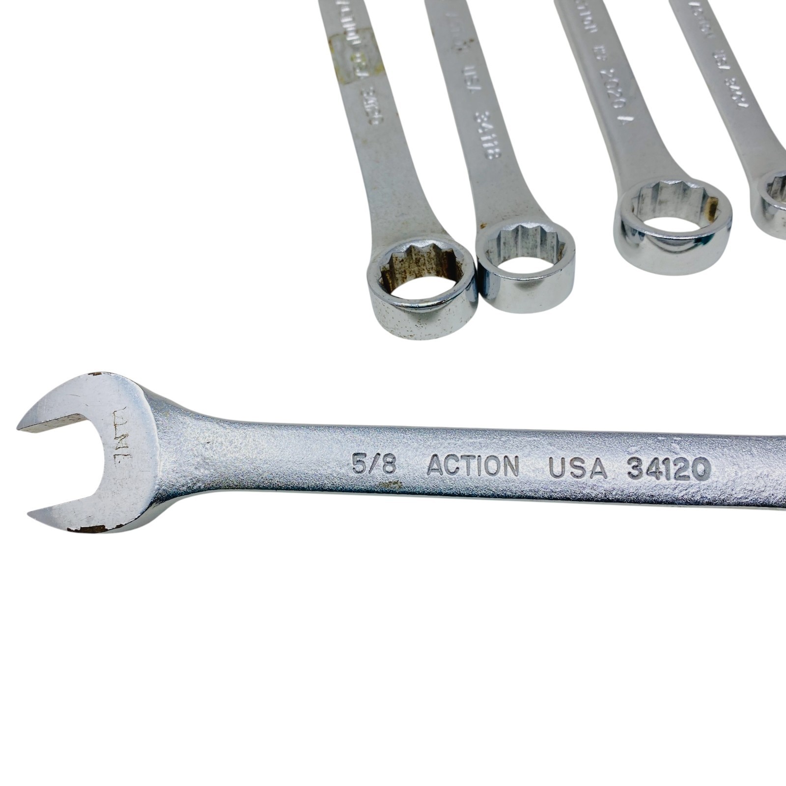 Action USA Combination Wrench Lot Set SAE Mechanics Hand Tools, 9 Pcs