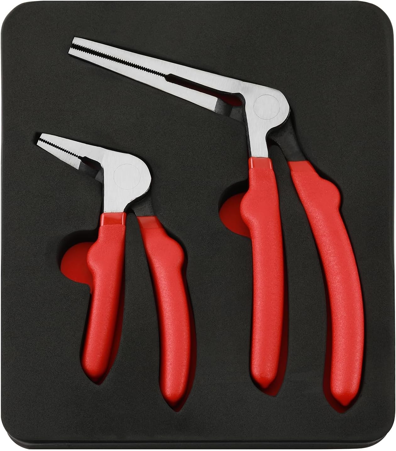 6″&8″ Kiwi Bent Head Needle-Nose Pliers, Angled Head Long Nose Pliers