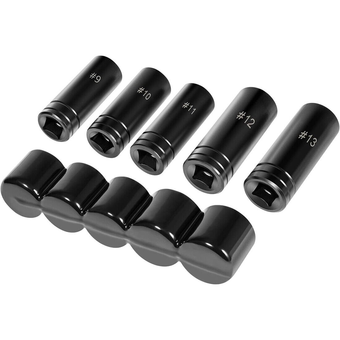 5pc 71670 Extra Large Tap Holding Socket Set with holder 5/8″11/16″,3/4″,7/8″,1″