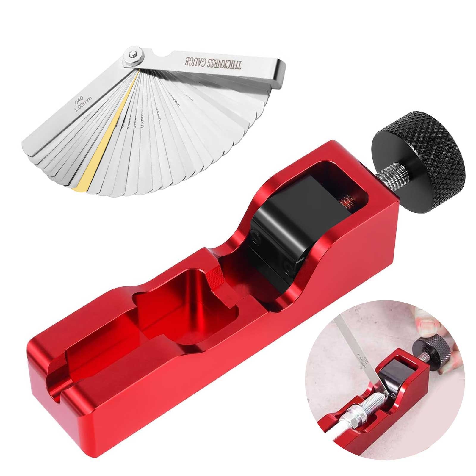 Universal Spark Plug Gap Adjustable Alloy Steel with 32 Precision Feeler Blades
