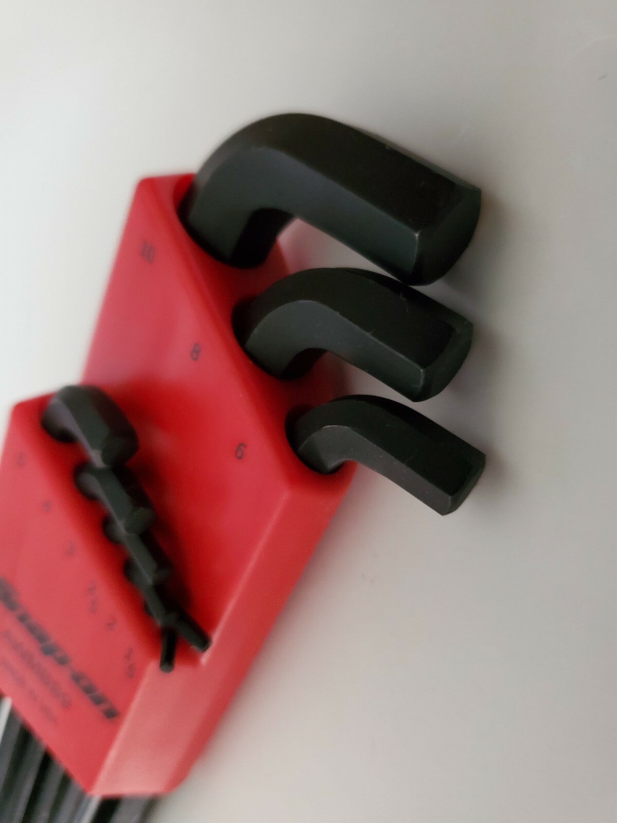 Snap On Tools L-shaped Stubby Ball HEX METRIC Wrench Set w/Holder -9 keys AWMBS9