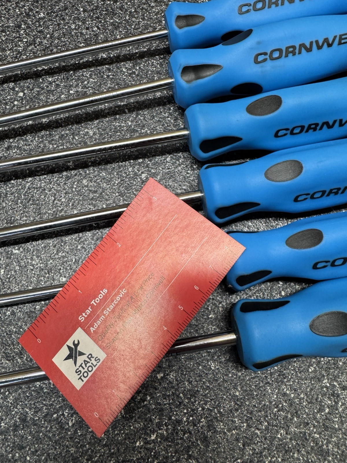 Cornwell CSD86CS 6pc BLUE Cabinet Screwdriver Set 3 Phillips 3 Flat Cushion Grip