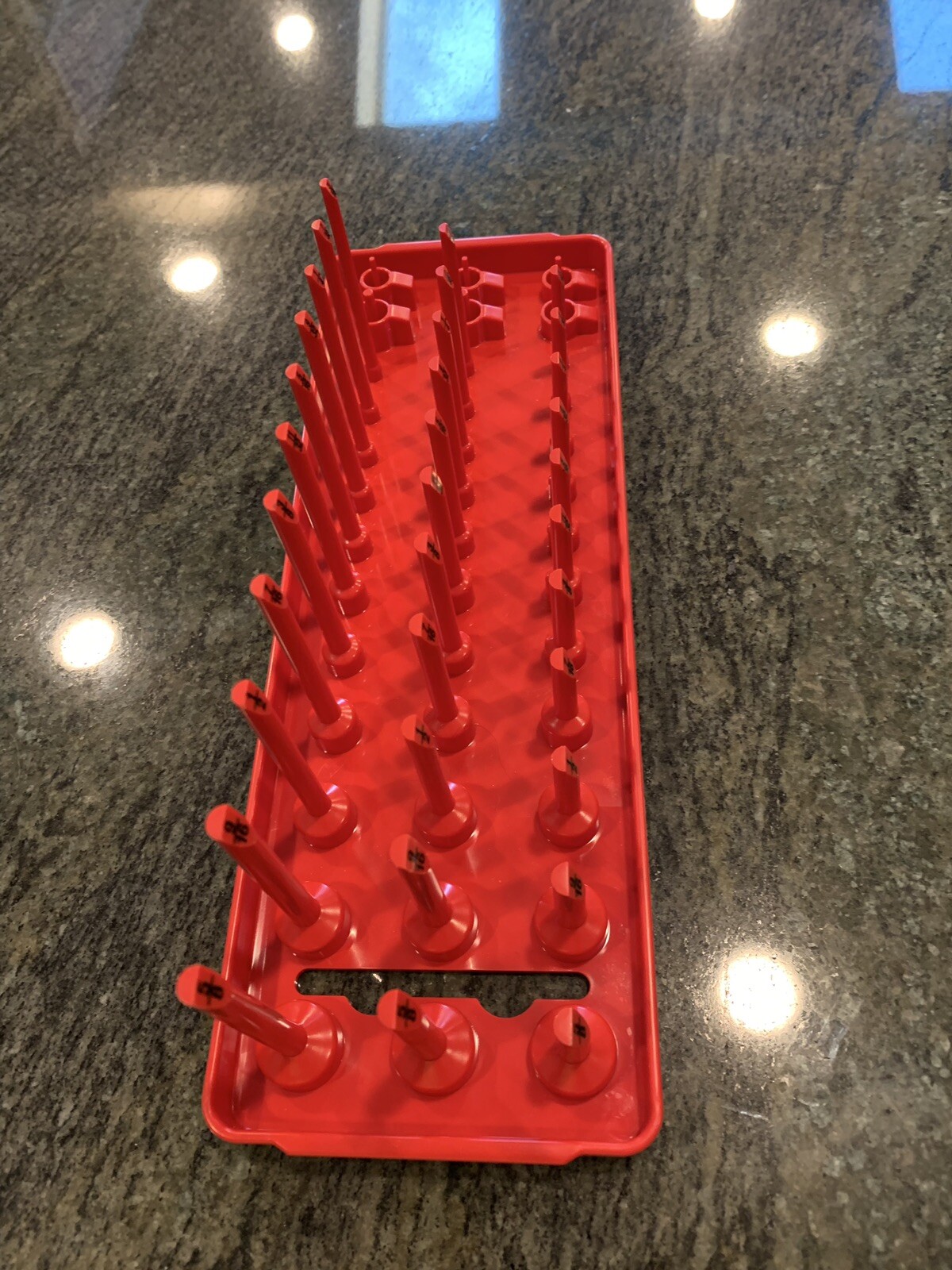 Snap On ka143frrd 1/4″ sae post 3 row socket tray red