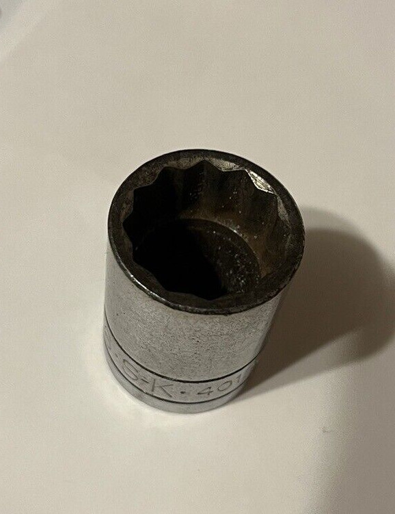 SK 13/16″ 1/2″ Drive 12 Point 13/16 In. Shallow SAE Socket 40126 USA