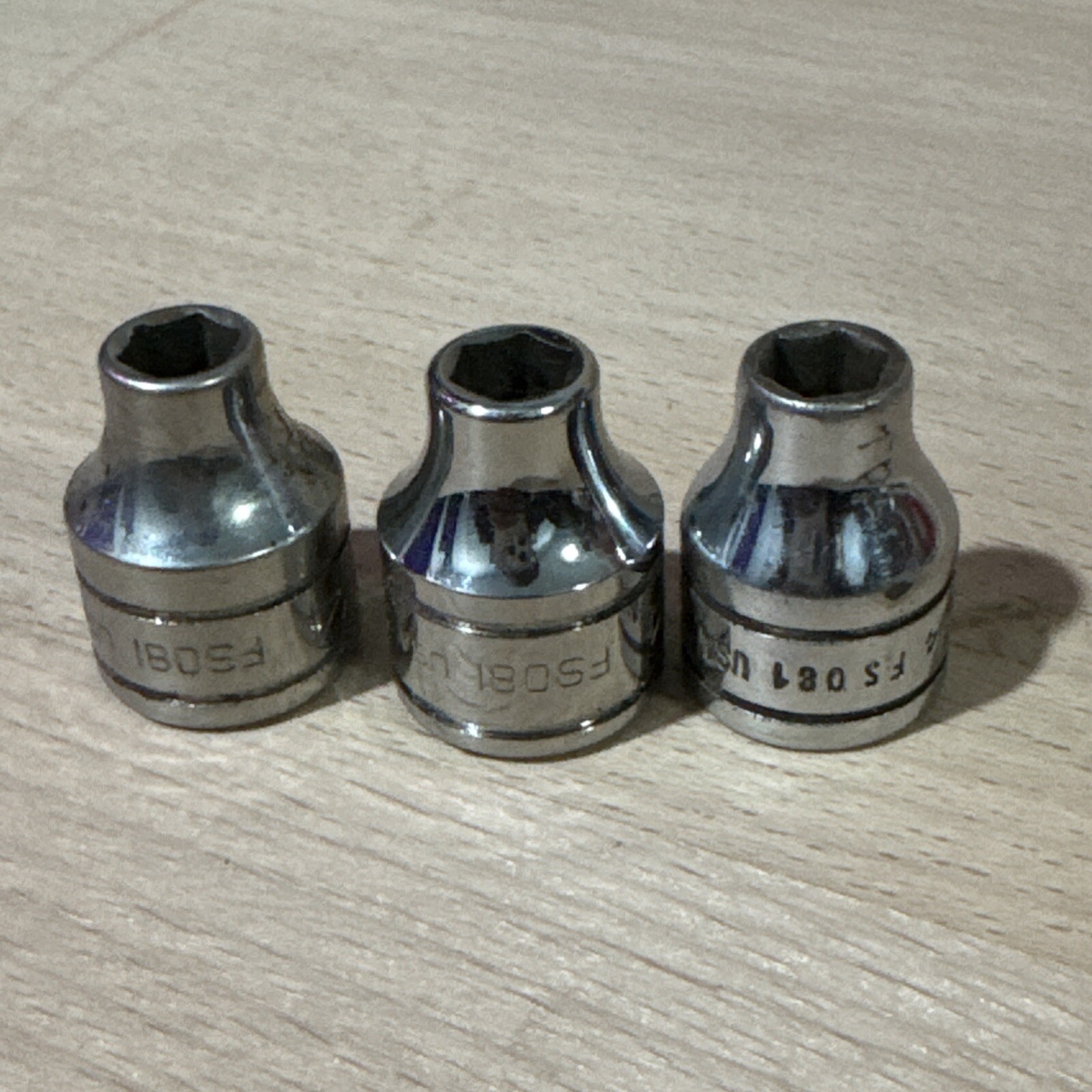 SNAP ON TOOLS FS 081 Vintage 1/4″ Shallow Socket 3/8″ Drive 6 Point Made in USA