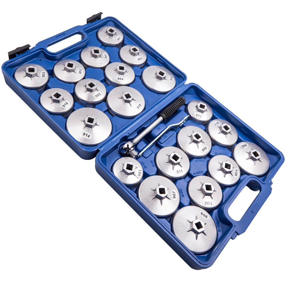 1/2″ Drive Oil Filter Socket Cup Cap w/ Adjustable Wrench Removal Tool Kit