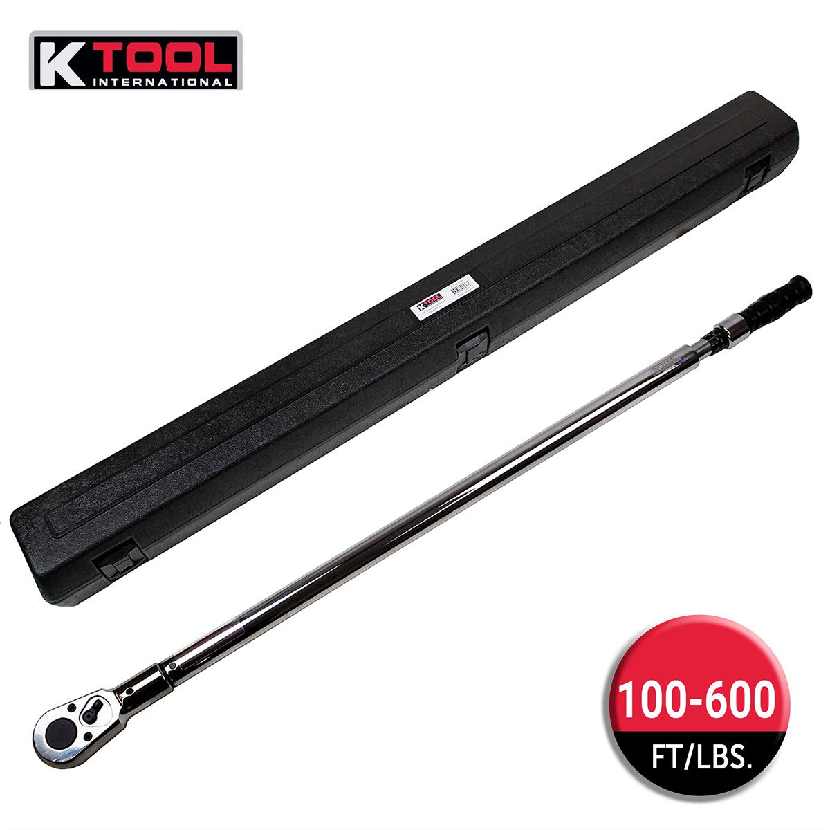K-Tool 72176A 3/4″ Drive 41″ Long Adj Torque Wrench, 100-600 ft/lb