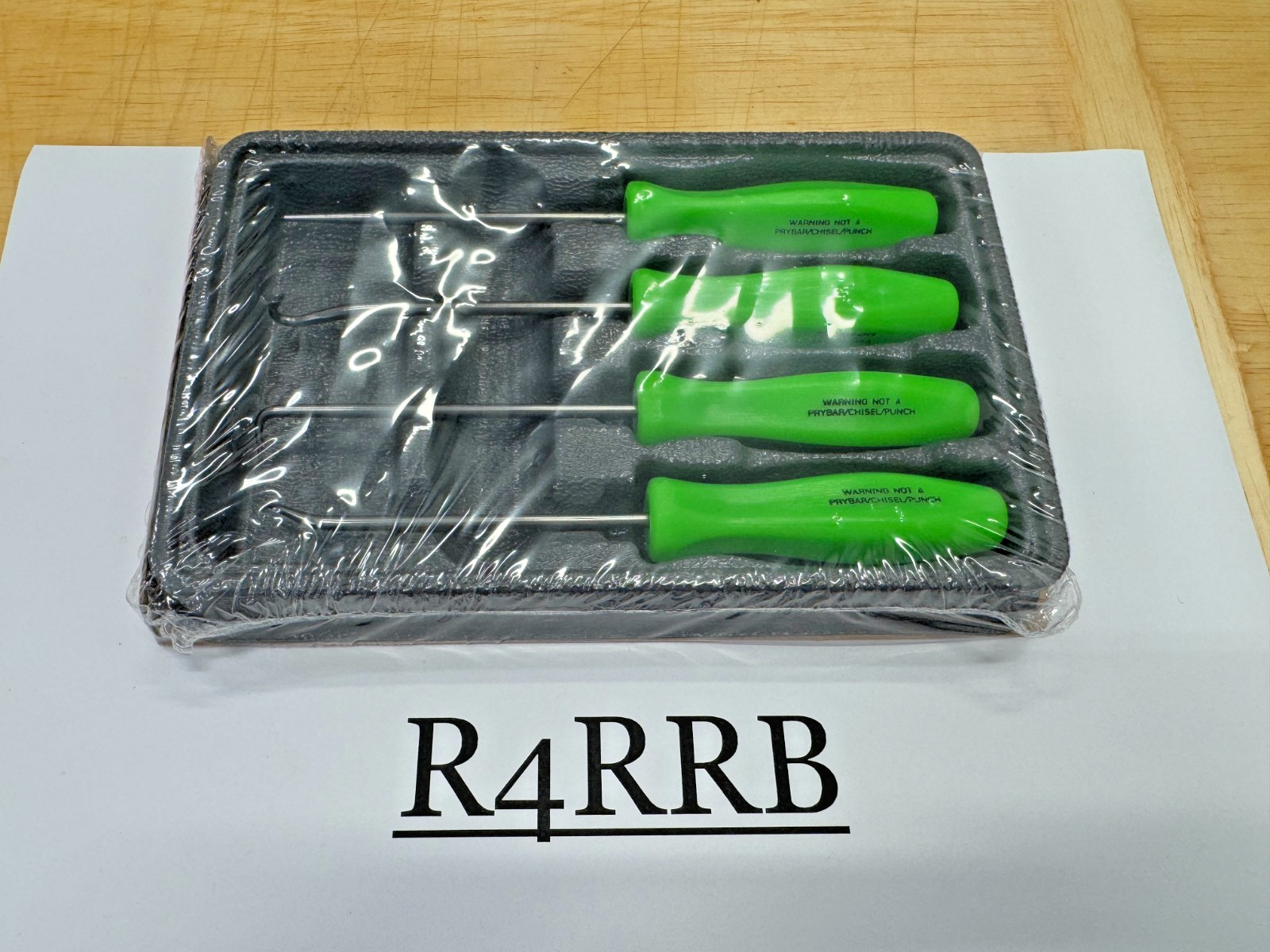 Snap-on Tools USA RARE NOS GREEN Mini Hard Handle Awl Hook Pick Set ASA204BG
