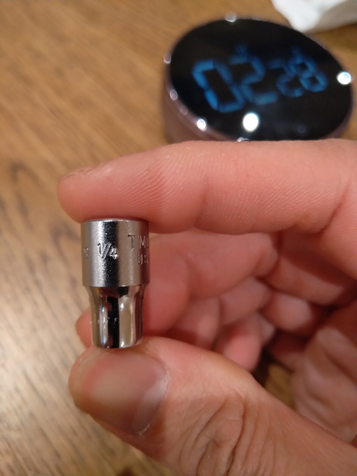Snap-on USA TMD8 1/4” Drive 12 Point SAE 1/4” Flank Drive Shallow Socket 10gram