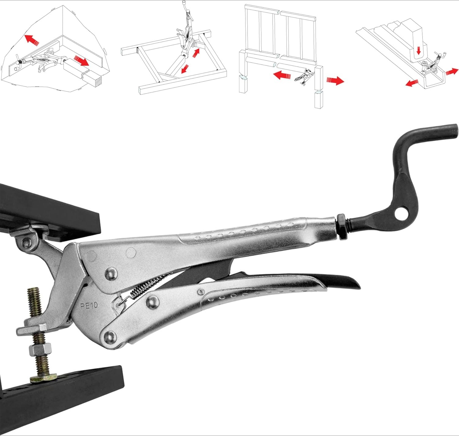 PE6 Expand-O Reverse Action Clamp, 500 LBS Clamp Pressure, 1“ to 1-3/4” Range