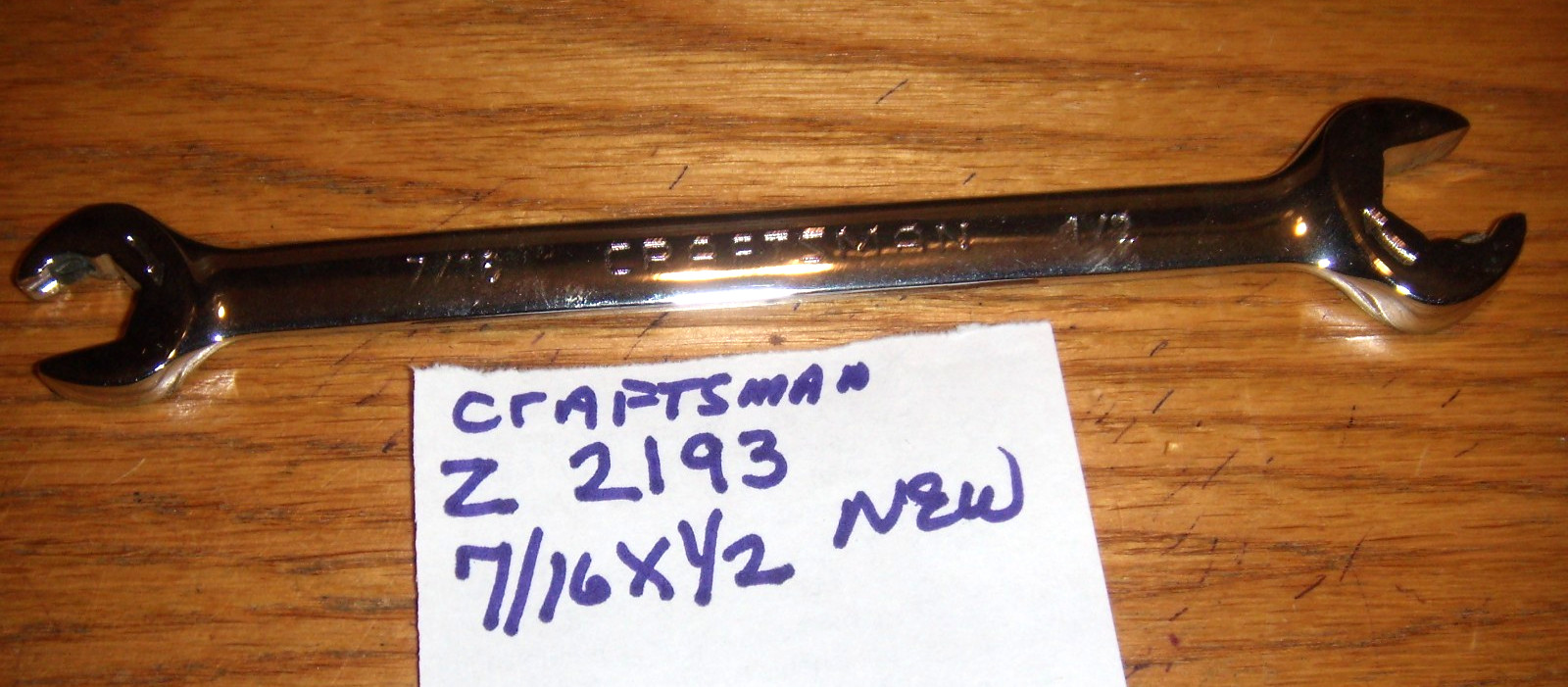 Craftsman~Z~Series # 21929 Z Polished Open End Ratchet Wrenches 5/16 X 3/8″» NEW