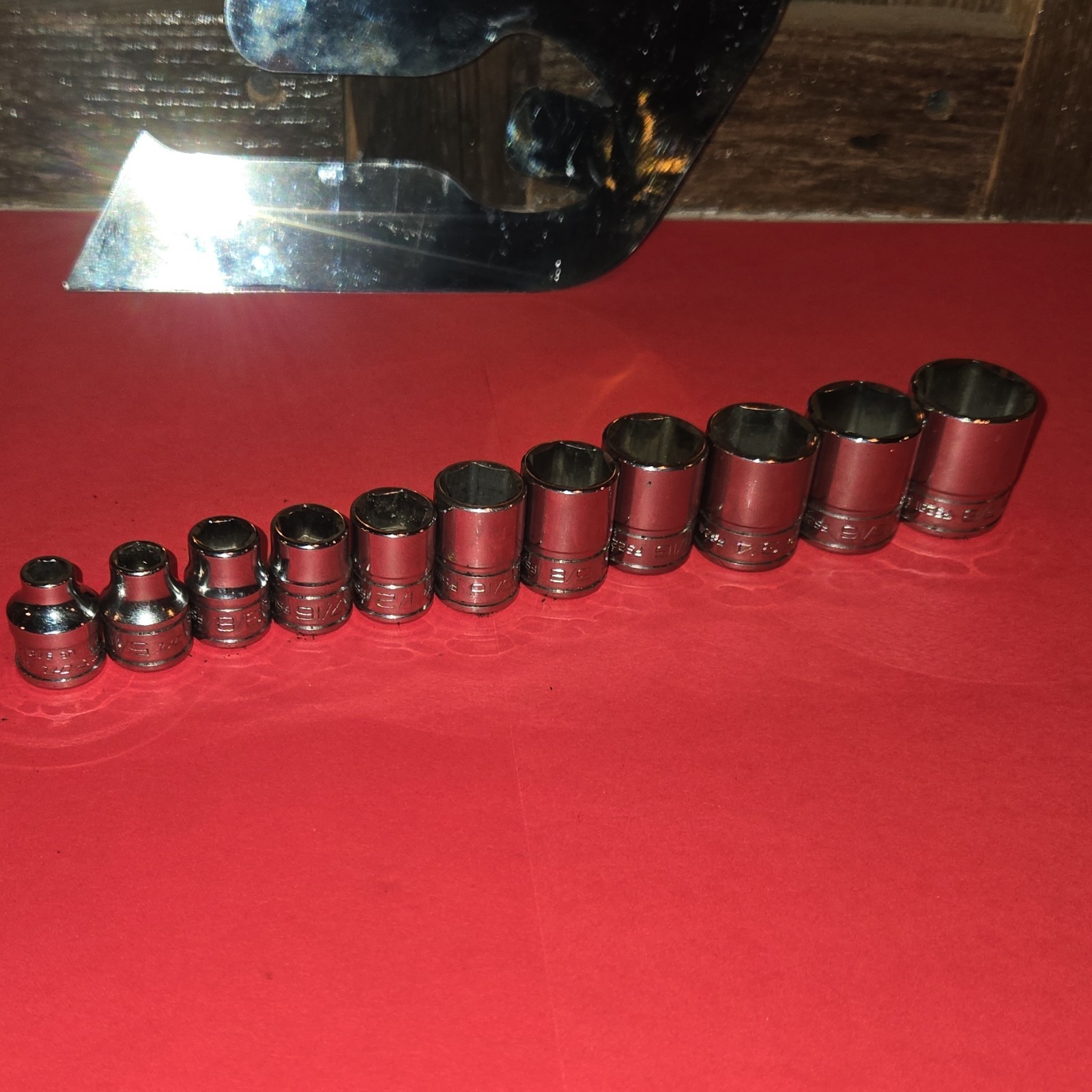 Snap-On 11 Piece Socket Set FS081-FS281 1/4″ to 7/8″ *READ*
