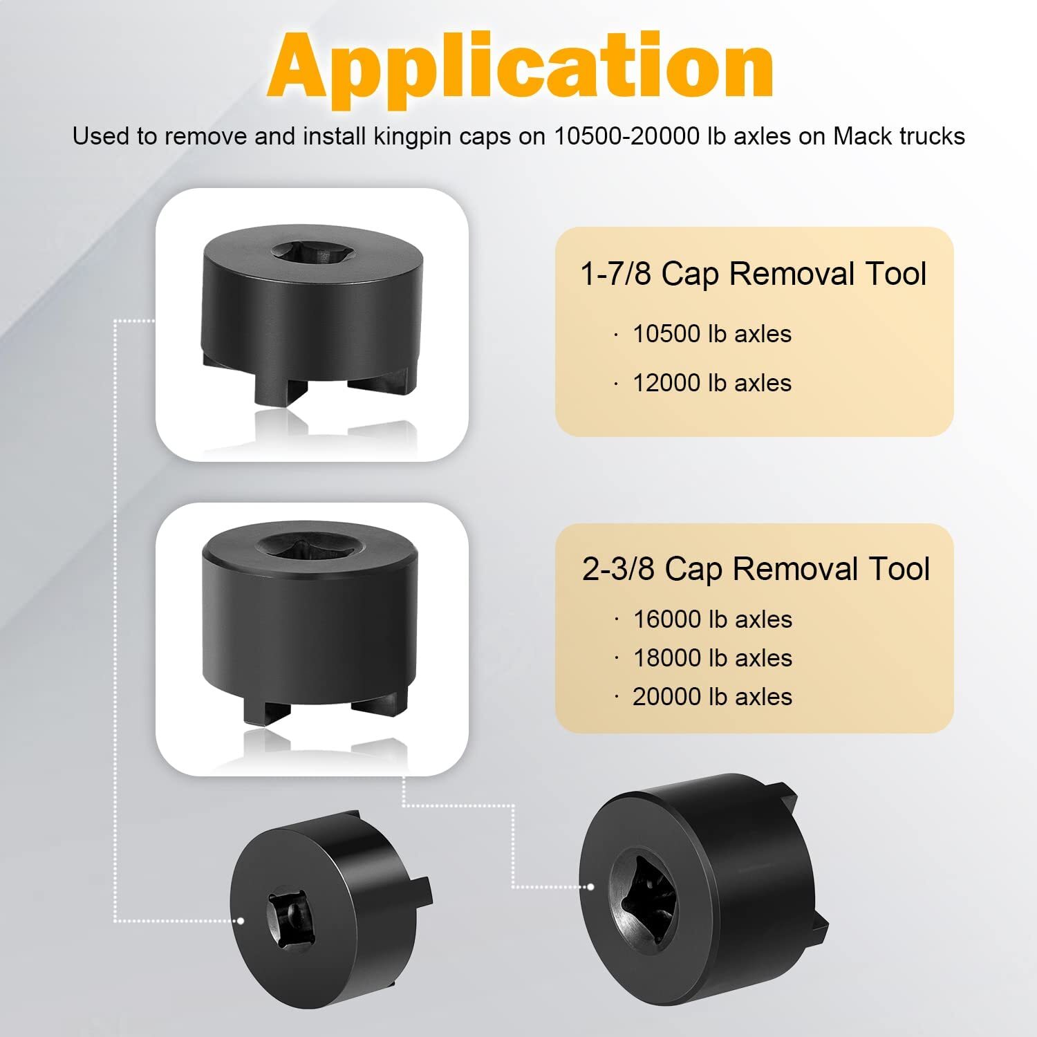 for Mack Truck King Pin Socket Cap Removal Tool 10500 12000 16000 18000 20000LB
