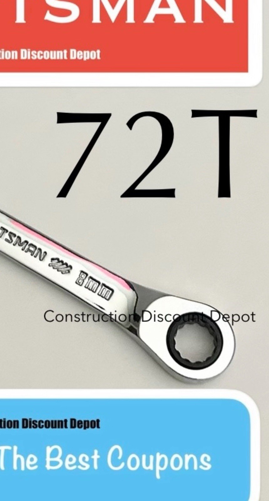 NEW 8 mm Craftsman 12 PT Ratcheting Combination Wrench Metric CMMT42568