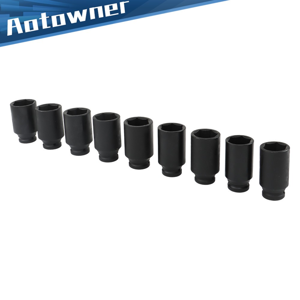9PCS 1/2″ Drive Deep Impact Socket Set – Metric Axle Hub Nut Sockets 29-38mm