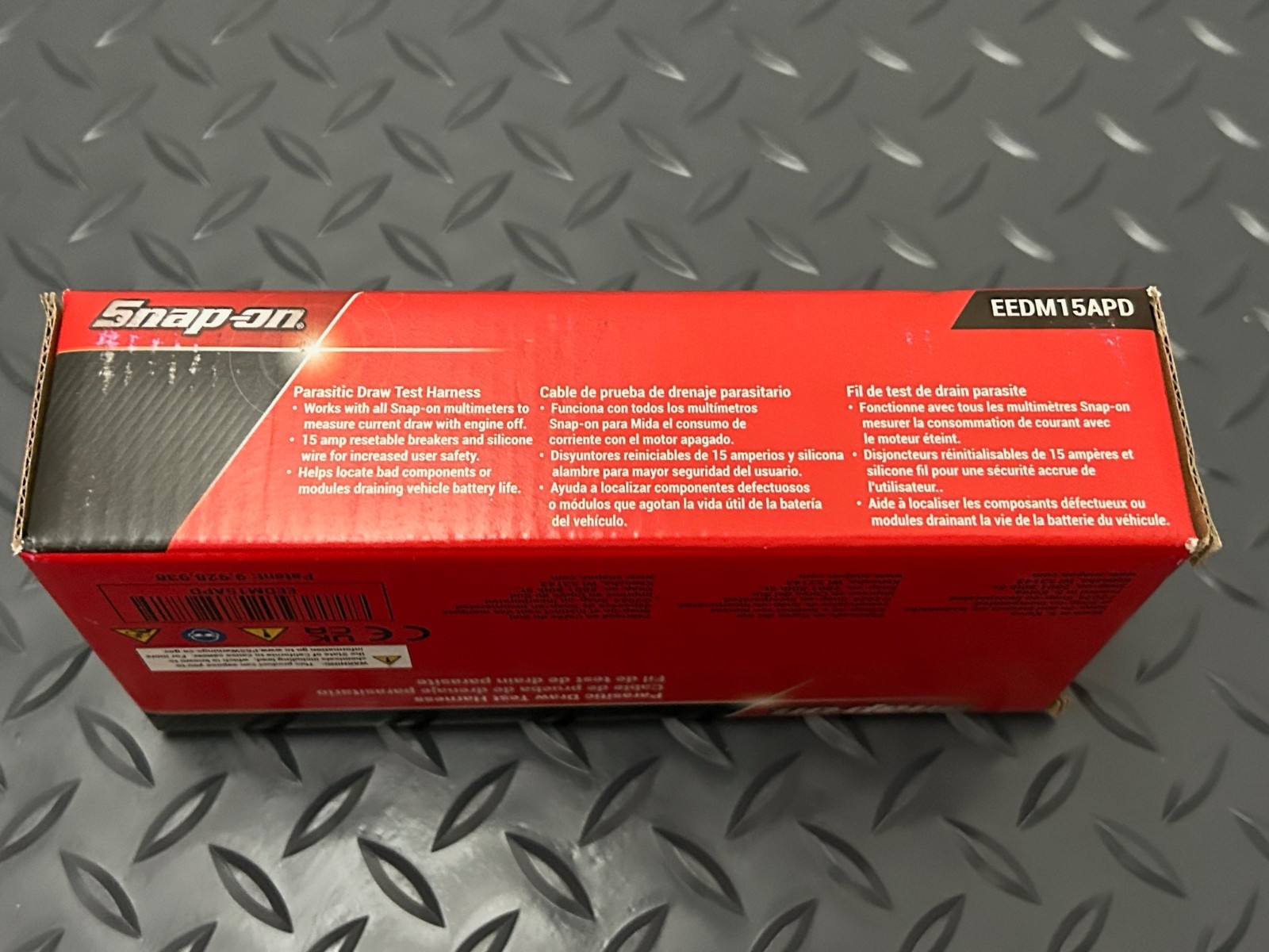 Snap On Tools 15A Parasitic Draw Test Harness with Resettable Breakers NEW