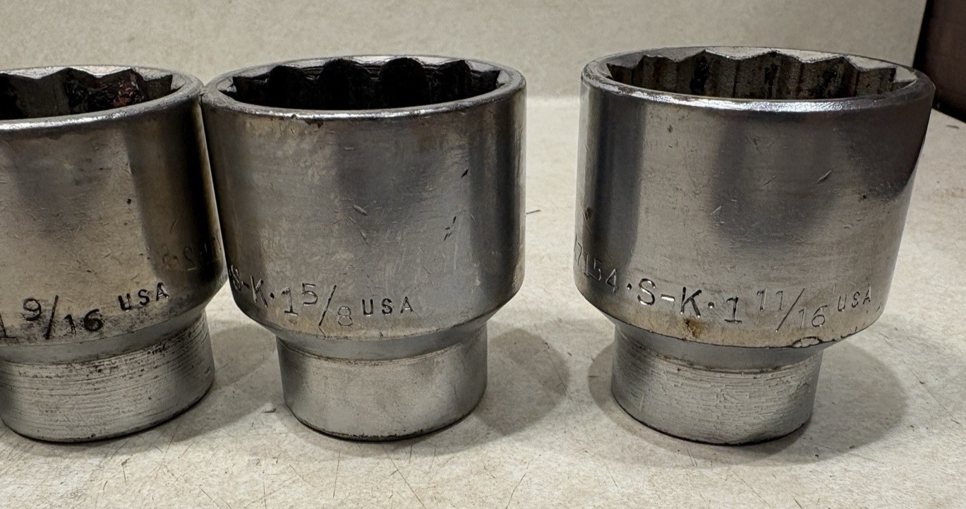 S-K Tools 3/4″ Drive Sockets 47154, 47152, 47150, 47148, 47146 1-7/16 to 1-11/16