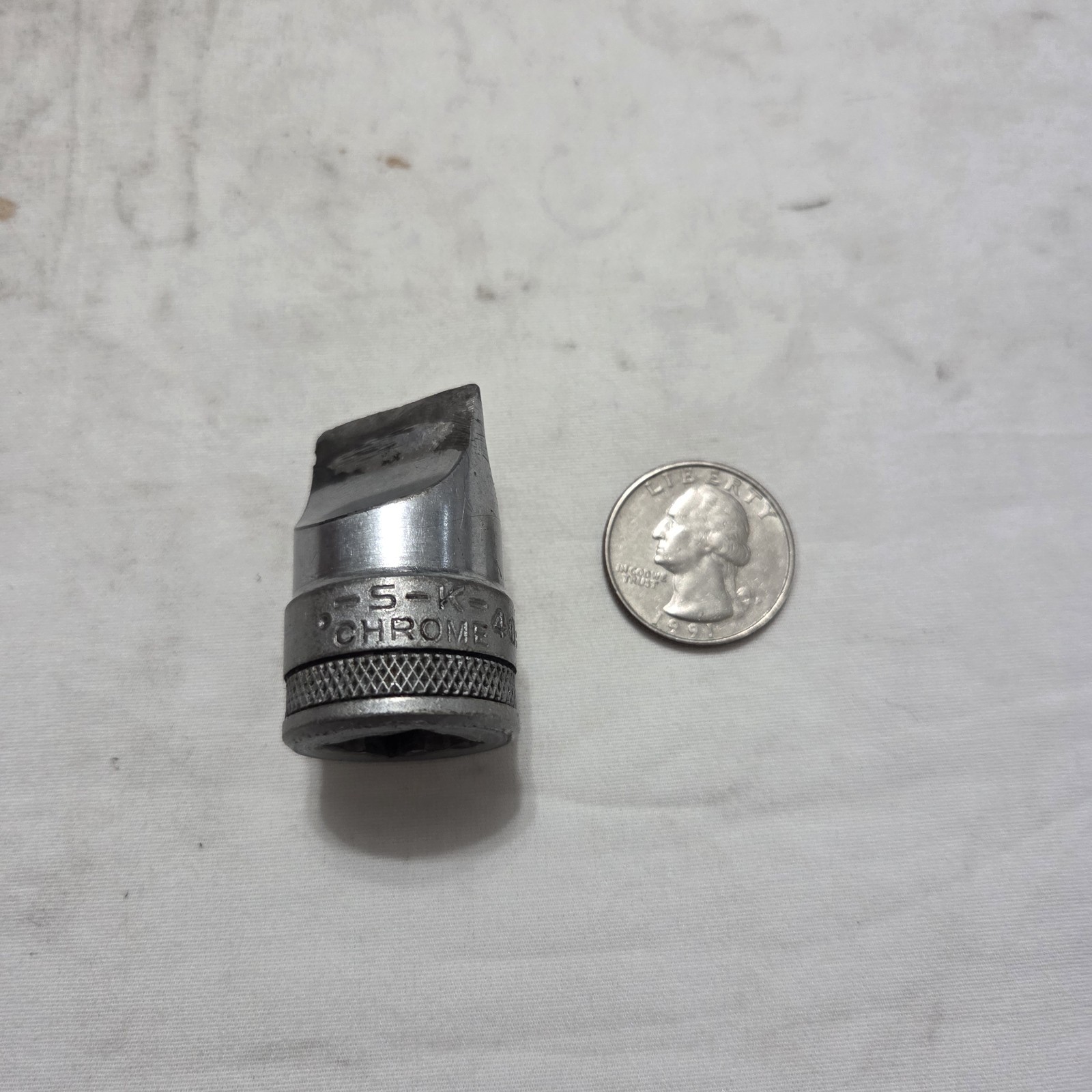 Vintage SK Tools 40809 Drag Link Chrome Socket 1/2” Drive – Made in USA