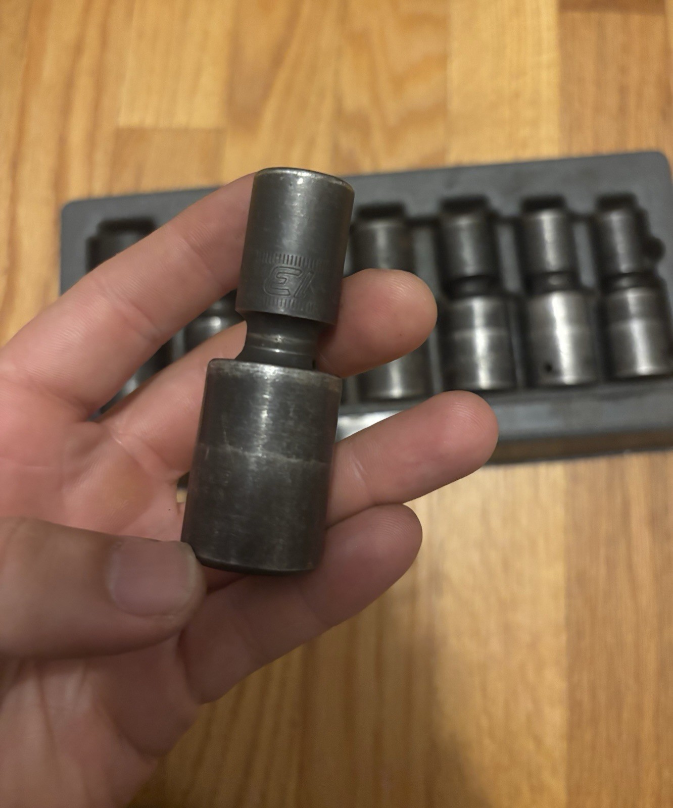 Snap On 1/2inch 14-24mm Swivel Socket Set. PLUS 1/2inch 13mm. USED-GOOD CONDITIO