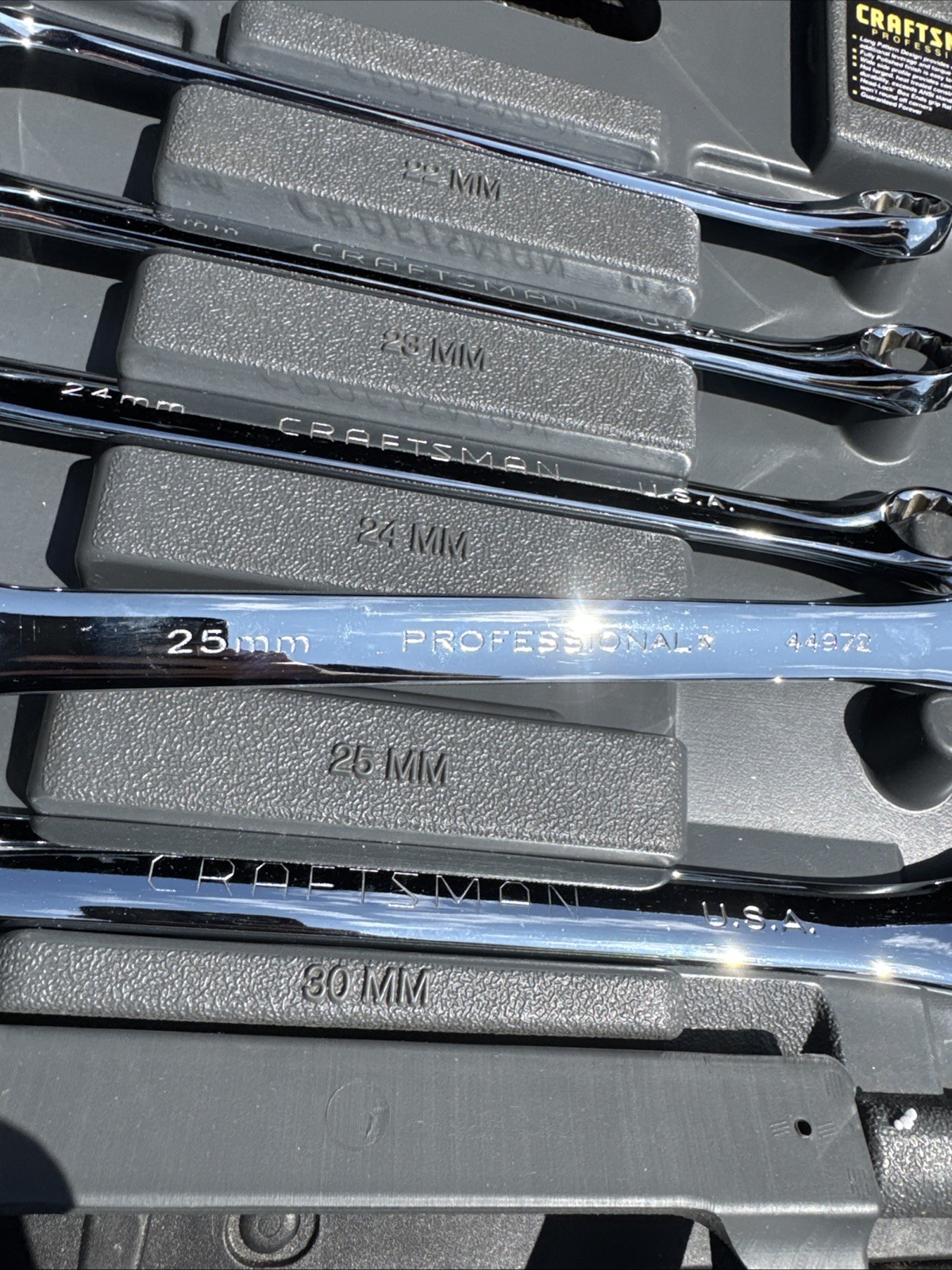 Sears Craftsman Professional Long Pattern Metric Wrench Set 44970 Jumbo K Series