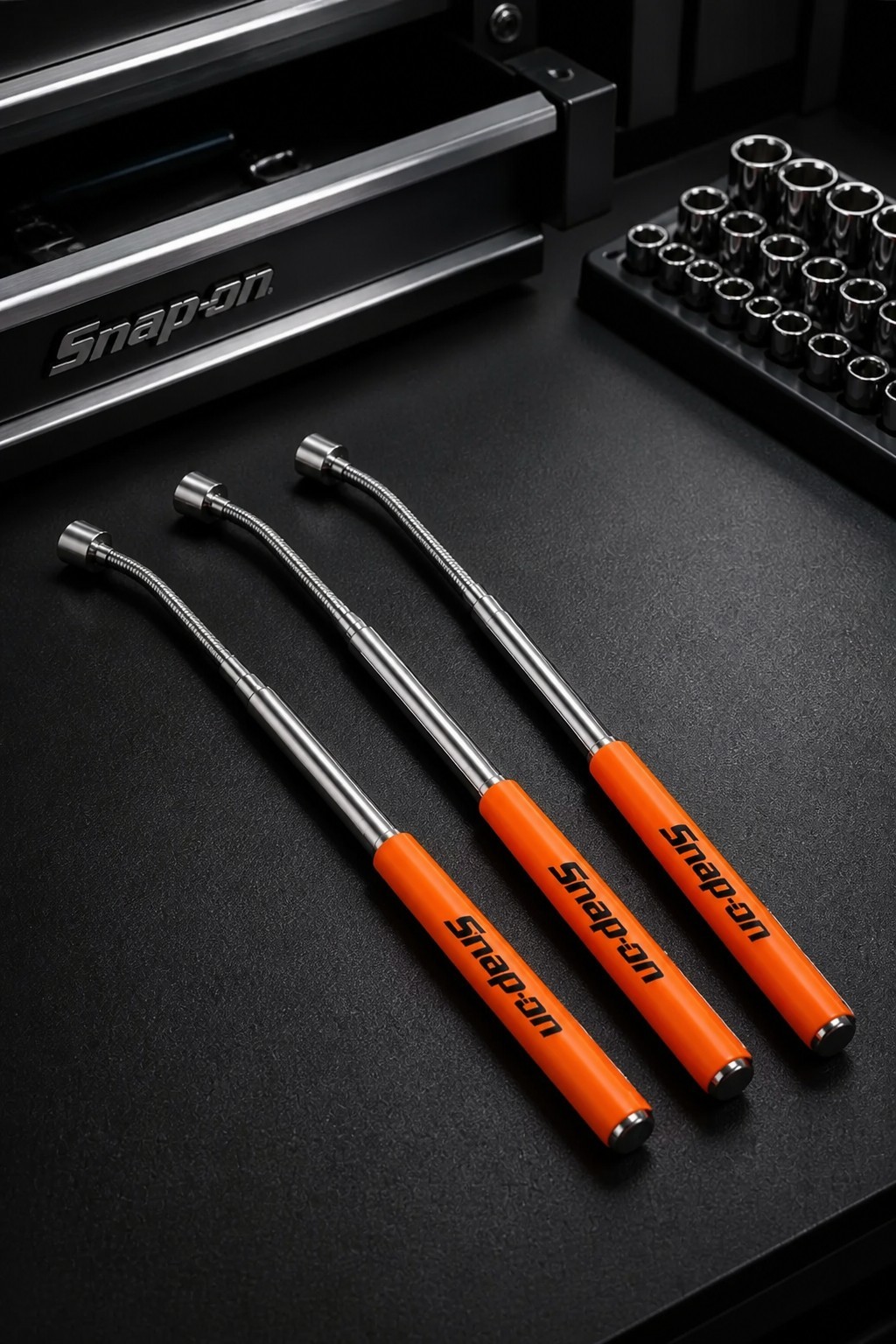 3X PROMO For Snap-on Tools MAGNETIC PICK UP TOOL TELESCOPING UP TO 21″ ORANGE 🟠