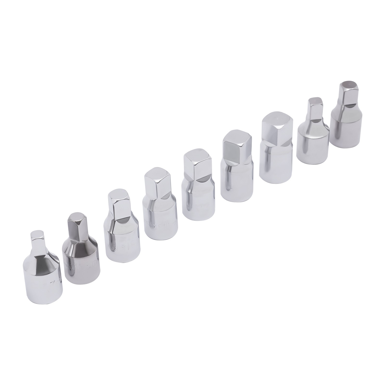 18x Oil Drain Pipe Plug Hexagon Square Socket Key Removal Tool Set 3/8in Drive