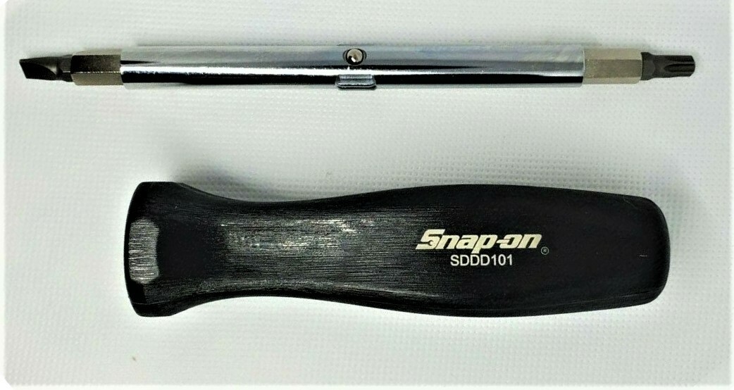 *NEW* Snap-on Reversible Screwdriver SDDD101 *8 BITS* BLACK CLASSIC HARD HANDLE