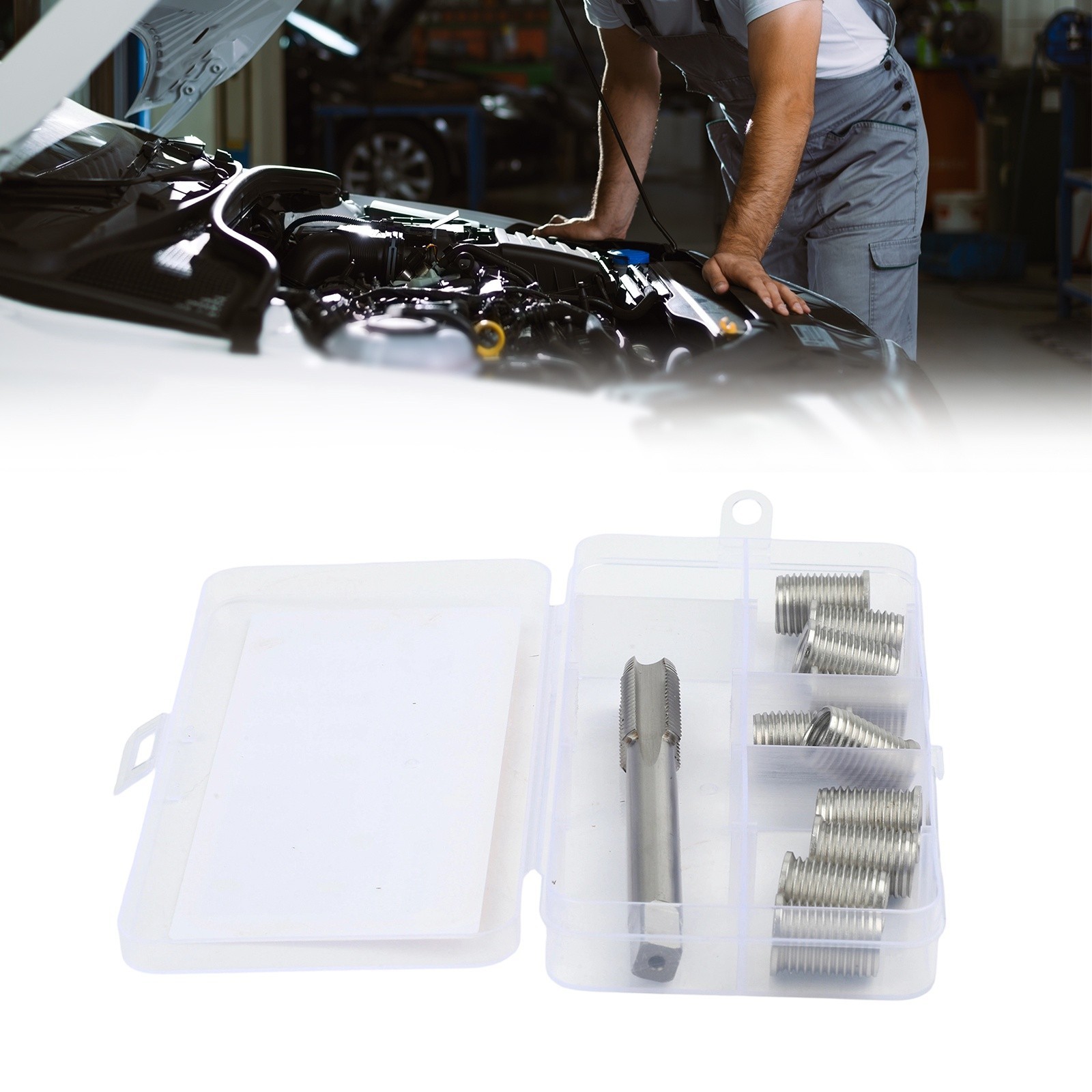 11pcs Thread Hole Repair Kit M10X1.25 Tap for Engine and Generator Spark Repair