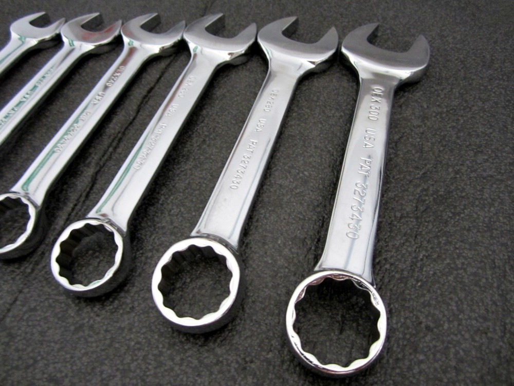 Vintage Snap-on 6pc Stubby Combination Wrenches 5/8″ to 15/16″ Underline USA