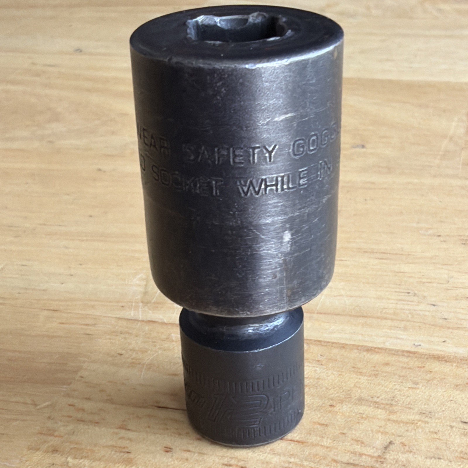 Snap On Tools 12mm Universal Swivel Impact Socket 3/8″ Drive 6pt IPFM12C USA
