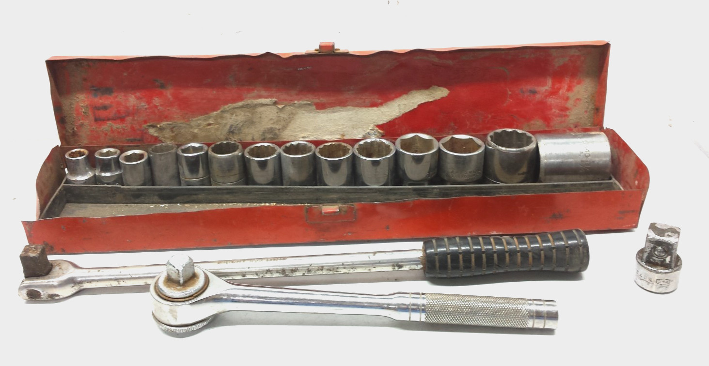 1/2 Inch Drive Socket Set of Misc. Sockets 7/16″ to 1-1/4″