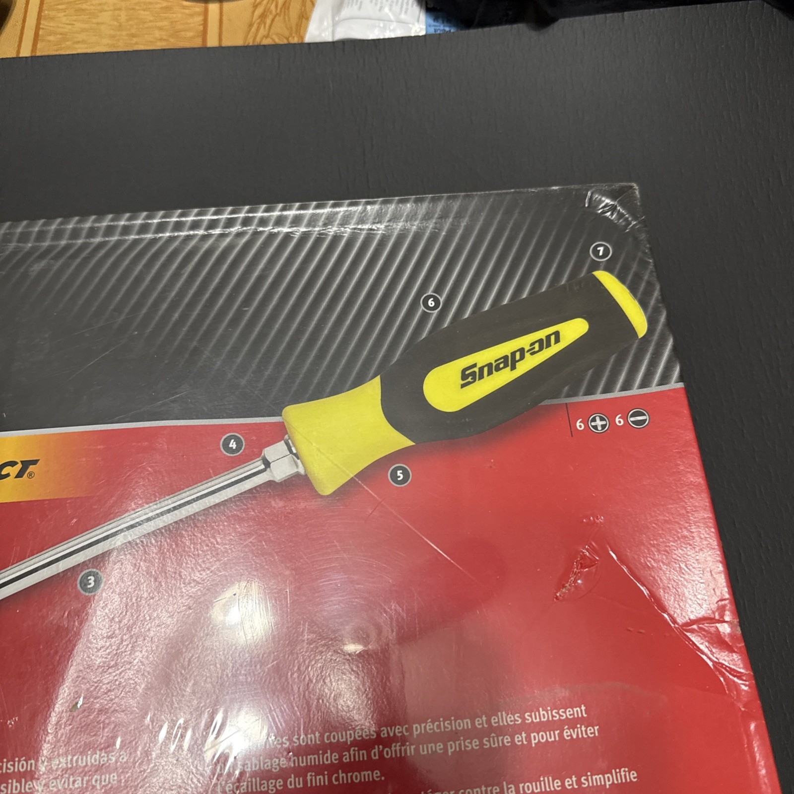 SNAP ON TOOLS USA SGDX120BHV 12pc HI-VIZ YELLOW Soft Grip Combo Screwdriver Set+