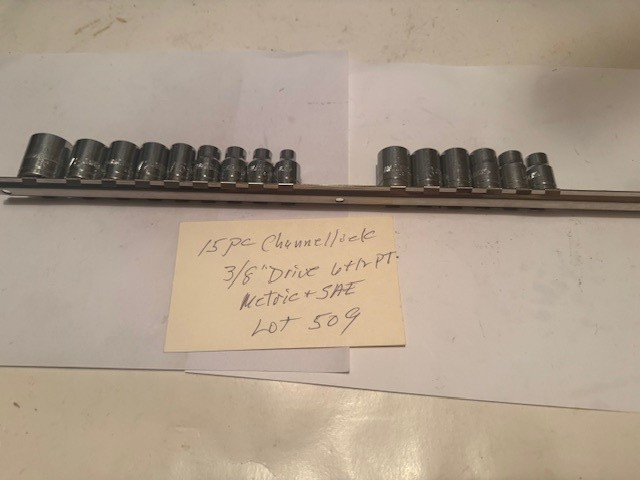 NEW OPEN BOX CHANNELLOCK 15 PC 3/8″ DRIVE 6 & 12 POINT METRIC / SAE SOCKET SET