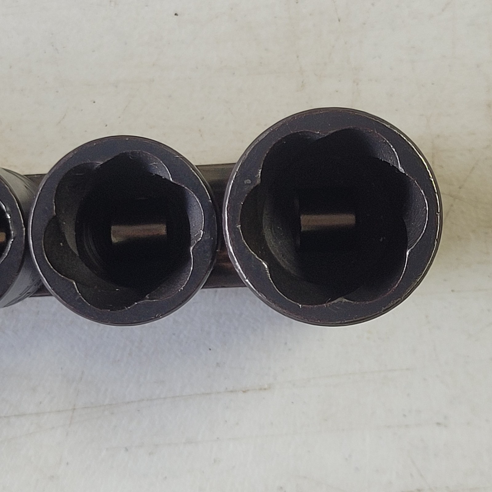 Vtg Mac Tools 7 Pc 3/8″ Drive Twist Socket Set 13-22mm Oil Drain Plug Tool TS490