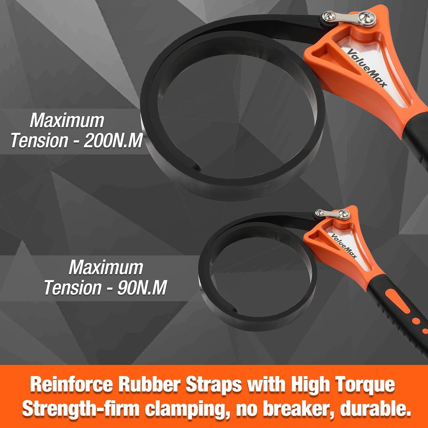 2-piece Strap Wrench Set, Adjustable Oil Filter Wrench with Max Diameter 4″ S…