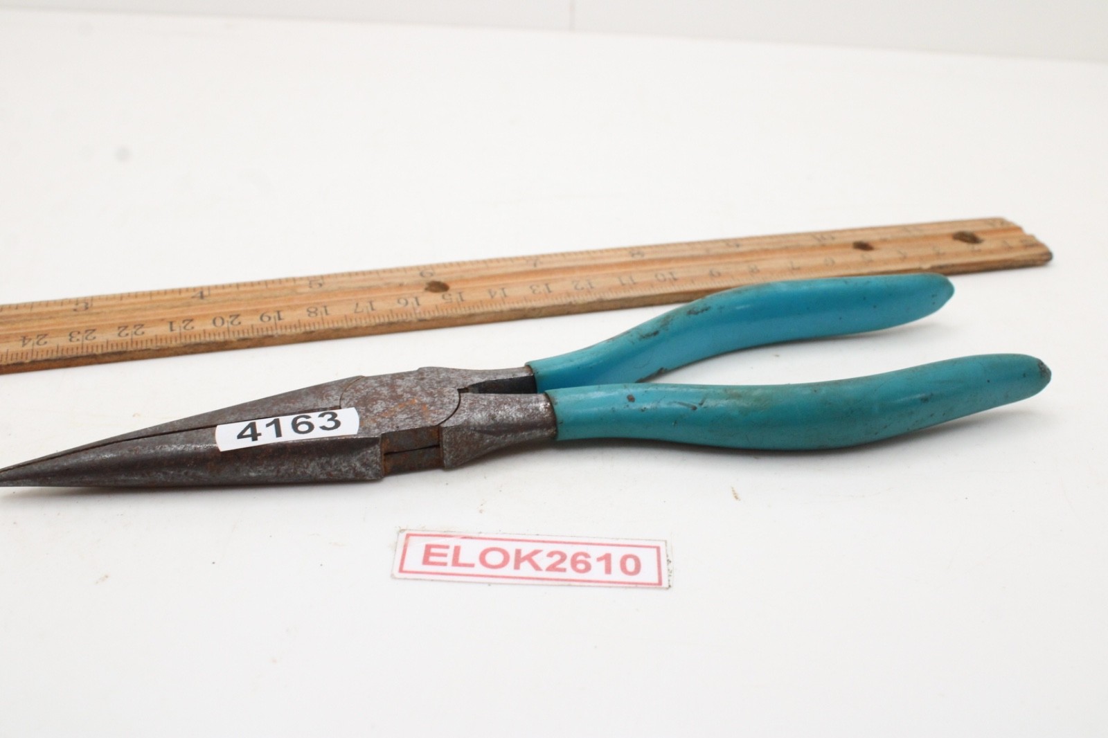 Channellock 317 8″ Straight Nose Blue Rubber Handle Pliers USA
