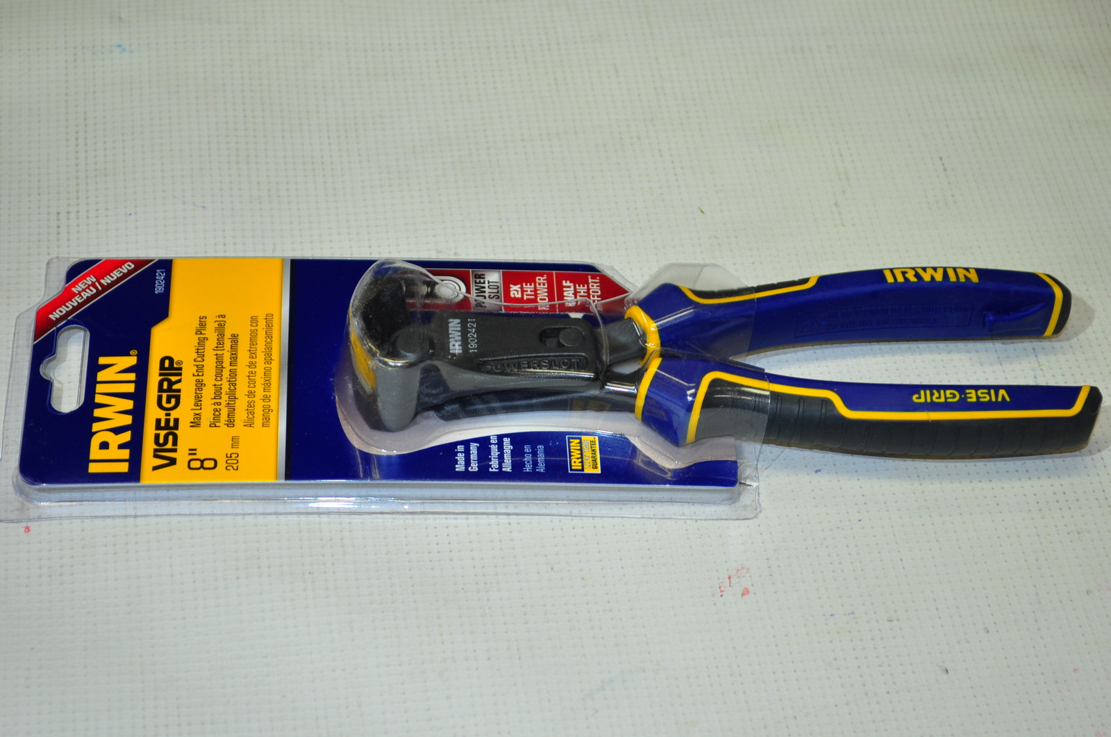 8″ Max Leverage End Cutting Pliers with Power Slot Made in Germany