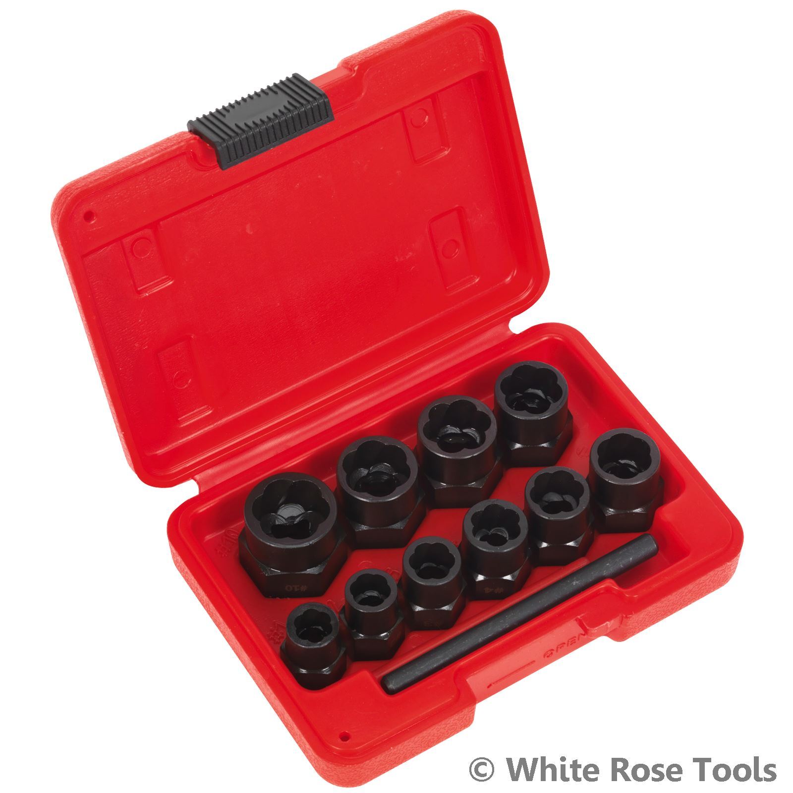 Sealey Nut Bolt Extractor Remover Set Spanner Spiral Flutes 3/8″ Drive