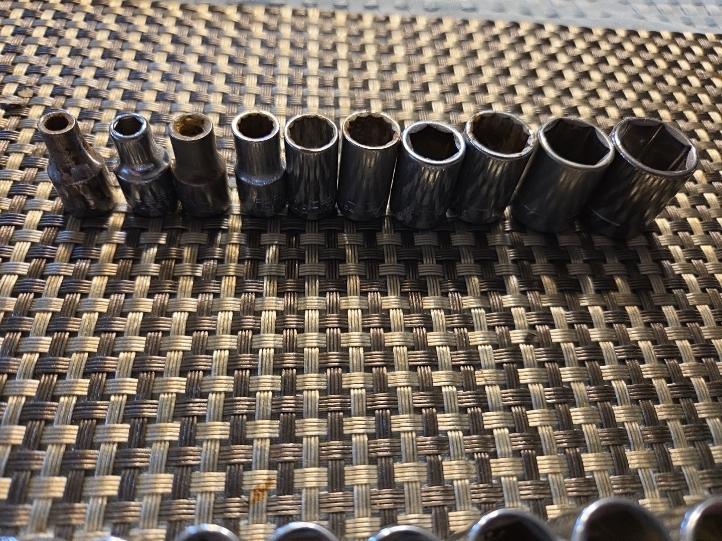 Vtg Craftsman Metric 6 Pt 1/4” Dr 4mm-14mm socket set sae 5/32-9/16 breaker USA